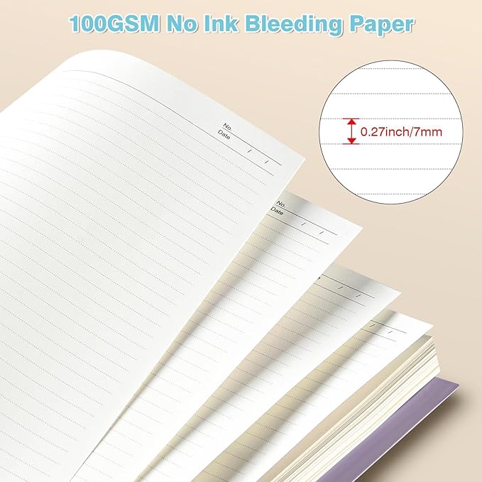 Spiral Notebook 8.5" x 11", 5 Subject Notebooks College Ruled with Removable Dividers, 300 Pages 100GSM Thick Spiral Writing Journal for Women & Men, Large A4 Lined Journal Notebooks for Work, School