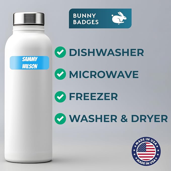 Custom Name Labels for Kids (120 Labels) Personalized Waterproof Clothing Stickers for Daycare, Camp or School - Name Stickers for Bottles, Jackets, Backpacks, Shoes and School (Grape Jam)