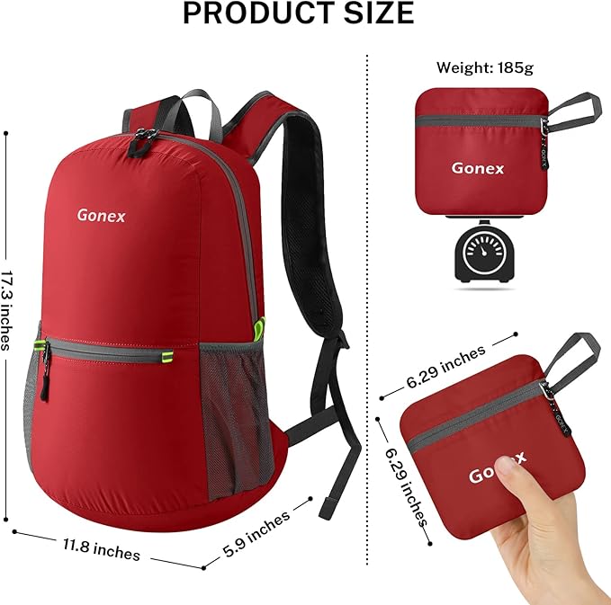 Gonex Ultra Lightweight Packable Backpack Daypack Handy Foldable Camping Outdoor Travel Cycling Backpacking