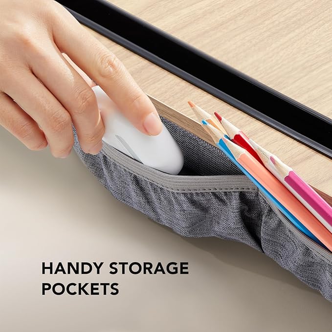 HUANUO Laptop Lap Desk - Portable Lap Desk with Pillow Cushion, Fits up to 17 inch Laptop, with Anti-Slip Strip & Storage Function for Home Office Students Use as Computer Laptop Stand, Book Tablet