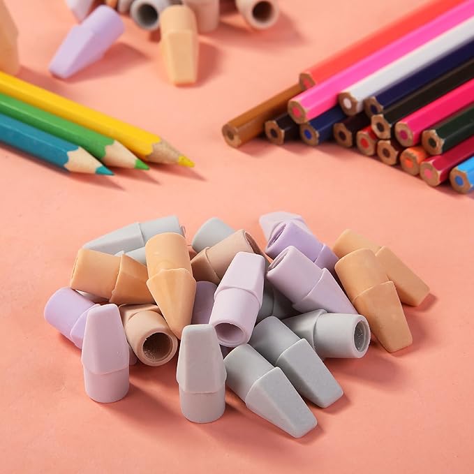Mr. Pen- Pencil Erasers Toppers, 120 Pack, Colorful, Latex Free, No Smudge, Mr Pen Erasers for Pencils