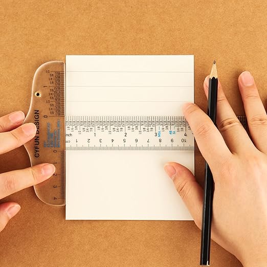 8PCS 6 Inches/15cm Acrylic Clear T-Square Ruler, Inches and Metric, T Square Ruler, Transparent, T Ruler, for Crafting Drafting and General Layout Work Art Framing & Drafting Scrapbooking Crafting