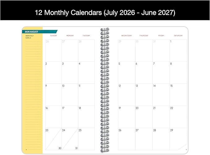 School Datebooks Student Planner for Teens 2026-2027 Academic Year, 5.5" by 8.5", dated format for busy schedules and routines, with Campus Cover