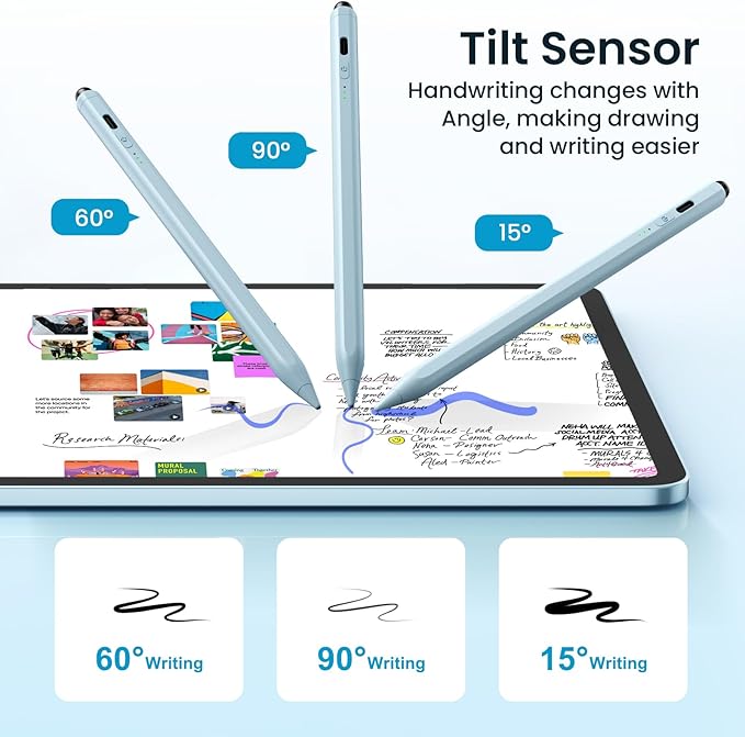 Hastraith Stylus Pen for iPad(2026-2018),13 mins Fast Charge Pencil with Tilt Sensitivity and Palm Rejection for iPad A16/10/9/8/7/6,Air 13"/11"/M3/M2/5/4/3,Pro 11"/13"/12.9"/M4/M2/M1,Mini 7/6/5,Blue
