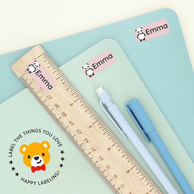 Personalized Name Labels for Kids (180) – Custom Waterproof & Durable Stickers for Clothing, Daycare, Office & School Supplies - Exotic Animals
