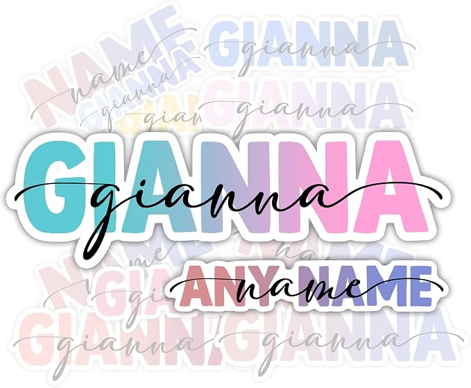 Custom Name Sticker - Customizable Colorful Stickers - Vinyl Decals for Laptops, Hydro Flasks, Phones, Water Bottles, Notebook, Helmet, Tumbler, Phone Case
