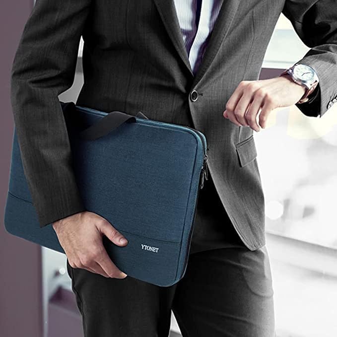 Ytonet 17 17.3 Inch Laptop Sleeve Case, Water Resistant Laptop Carrying Case with Handle, Compatible with MacBook HP Dell Lenovo Surface Asus Acer Notebooks, Gifts for Men Women Mom, Deep Teal