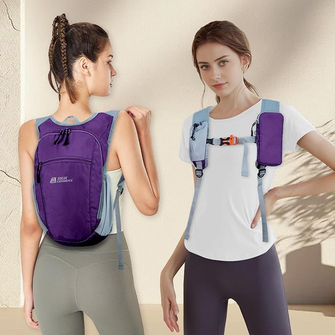 Small Hiking Backpack Packable Lightweight for Women Men | 10L/15L, Hiking Daypack, Foldable, Water Resistan, Ultralight, with Phone Pocket, Travel, Outdoor, Walking