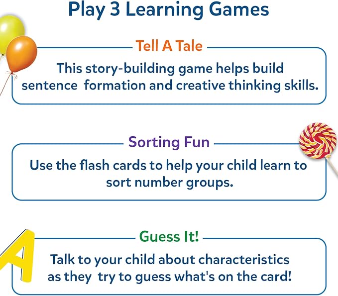 Skillmatics Thick Flash Cards for Toddlers - Letters, Numbers, Shapes & Colors, Montessori Toys, Preschool Learning Activities, Learning Aids, Gifts for Kids Ages 1, 2, 3, 4 Years