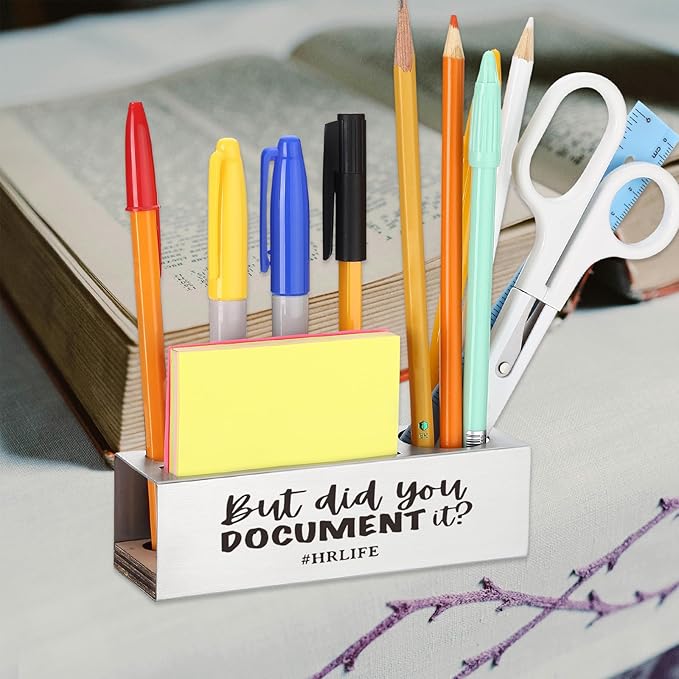 Funny Office for Women, Sarcastic HR Life, Retirement Leaving Congratulations Appreciation Gift for HR Professionals Recruiters, Stationary Supplies Office Pencil Holder Desk for Desk SD286