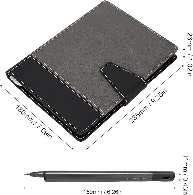 Smart Notebook with Digital Pen, Reusable Erasable Writing Pad with Real Time App Sync, Converts Handwriting to Digital Notes, Ideal for Business Meetings, Work Notes