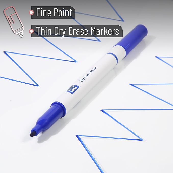 Mr. Pen- Dry Erase Markers, 4 Pack, Assorted Colors, Fine Tip, Dry Erase Whiteboard Markers for Writing on Whiteboards, Weekly Planner, Glass, School, Office, Home