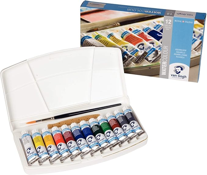 Van Gogh Watercolor Paint Set, Plastic Pocketbox, 12x10ml General Selection