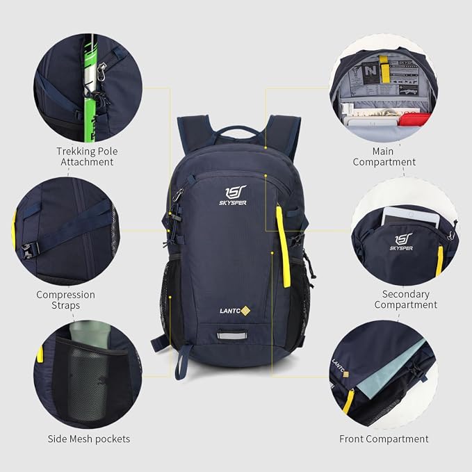 SKYSPER Small Hiking Backpack, 20L/30L Lightweight Travel Backpacks Hiking Daypack for Women Men