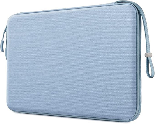 FINPAC Hard Laptop Sleeve Case for 13 inch MacBook Neo A18 Pro, 13 inch MacBook Air 2026 M5/M4/M3/M2, 14 inch MacBook Pro 2026 M5/M4/M3/M2 Pro/Max, Waterproof Case for Dell, Surface Laptop, Ice Blue