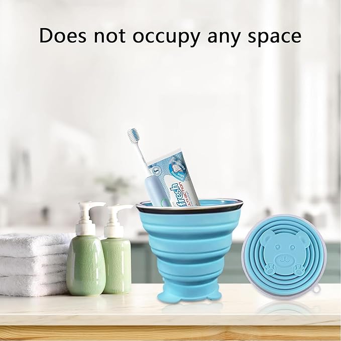 180ML Silicone Collapsible Cup 2 PCS Silicone Foldable Expandable Folding Drinking Cup Reusable Portable Cup collapsible travel cup with Lids For Travel Camping Hiking Outdoor Sports（Pink+Grey）