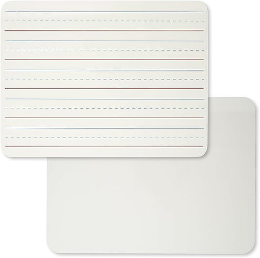 Charles Leonard Magnetic Dry Erase Boards, 2 Sided, Plain/Lined, White, 1 Each (35135)
