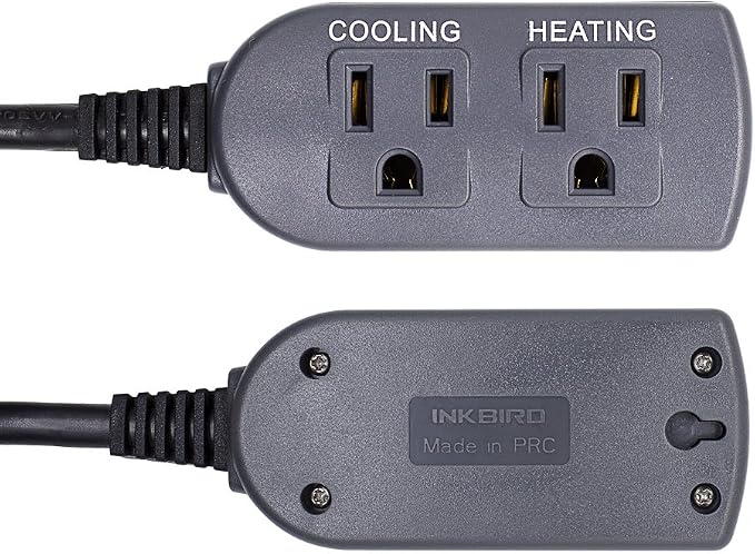 Inkbird ITC-308 Digital Temperature Controller Thermostat | 110V 10A 1100W 2-Stage Outlet with Heating and Cooling Mode for Carboy Homebrew Fermenter Greenhouse Terrarium