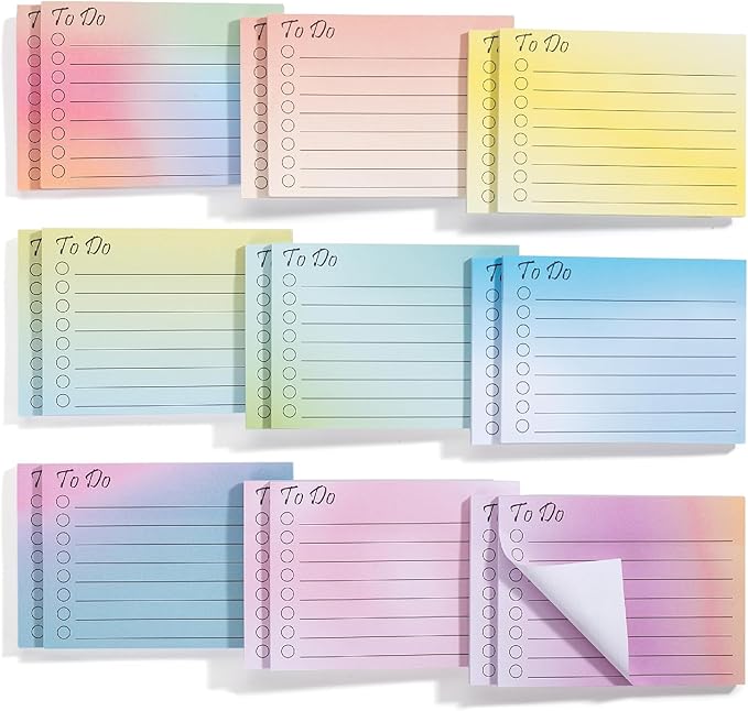 Mr. Pen- to Do List Sticky Notes, 3"x4", 18 Pads, 900 Sheets, Lined Checklist Sticky Pads with Smooth Writing, Easy Peel-Off, Thick Paper for Planning, Office, School & Daily Tasks