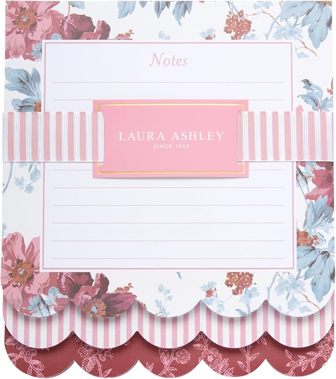 Laura Ashley 3-in-1 Layered Notepad 6.5x7.5 in 150 Lined Tear-Off Sheets