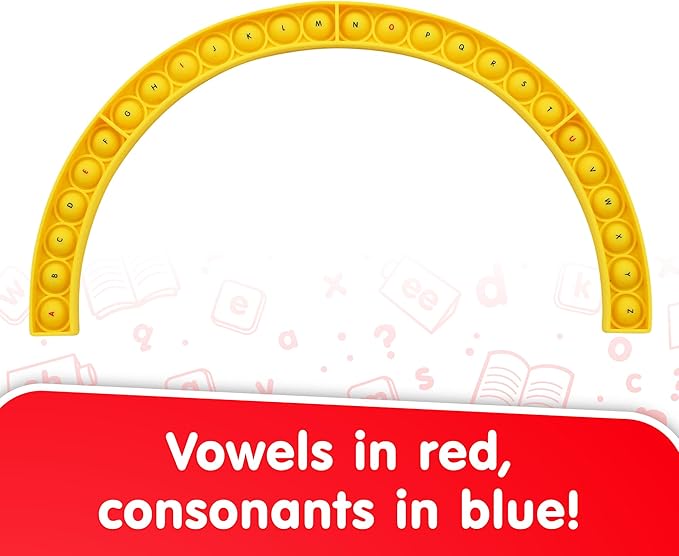 Junior Learning Alphabet Arc Bubble Board, Double-Sided, Ages 4-7, Letter Recognition, K-2 (Pack of 4)