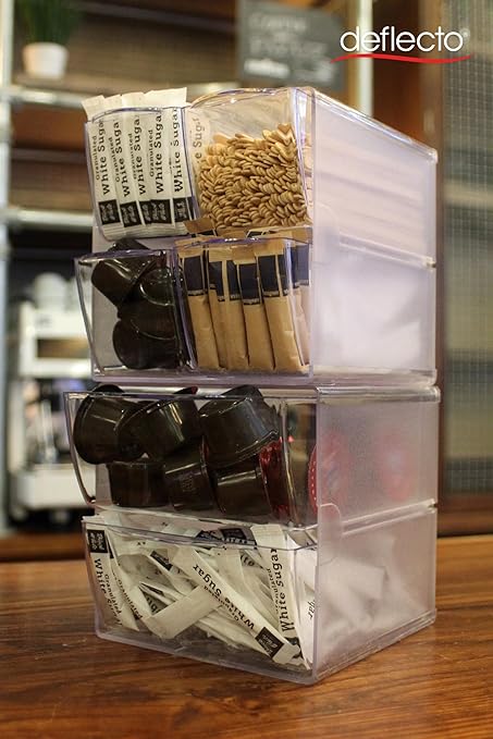 Deflecto Stackable Cube Organizer - X Divider, Clear (350201-AMZ)