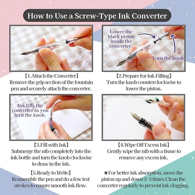 Fountain Pen Set CON-40 Converter & Kakuno Fine Nib with Black Ink Cartridge & Sticky Notes – Refillable Ink System, For Beginners, Calligraphy (Green FKA-1SR-KBOG-F)