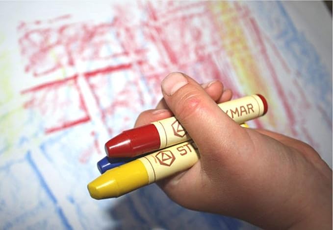 Stockmar Beeswax Stick Crayons in Storage Tin, Set of 8 Colors, Waldorf Assortment