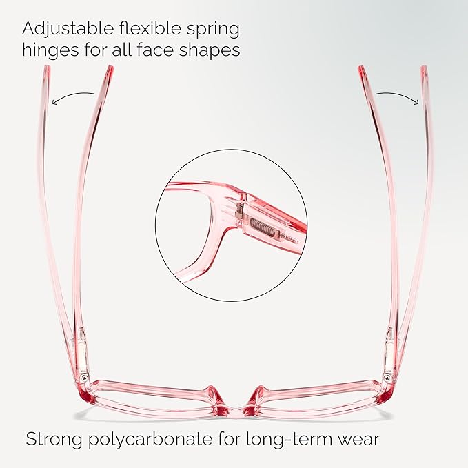 Gaoye Reading Glasses for Women, 6 pack Fashion Readers for Women Men Spring Hinge Eye Glasses, Blue Light Reading Glasses