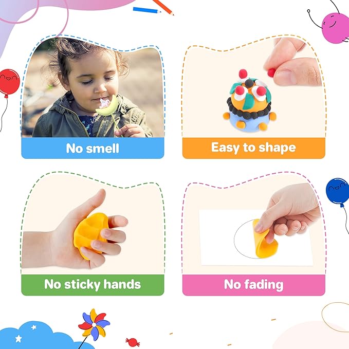 Aestd-ST Air Dry Clay 42 Colors, Modeling Clay for Kids, DIY Model Magic Clay, Molding Clay Kit with Sculpting Tools, Non-Sticky Soft and Super Light, Arts and Crafts Gift for Boys Girls Kids