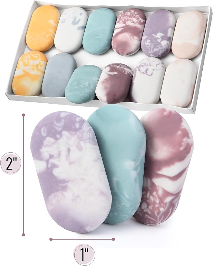 Mr. Pen- Marble Pencil Erasers, 12 Pack, 1" x 2", Soft Rubber Marble Pencil Erasers for School, Office, Art Sketching, Homework, Exams, Clean Smudge-Free Correction
