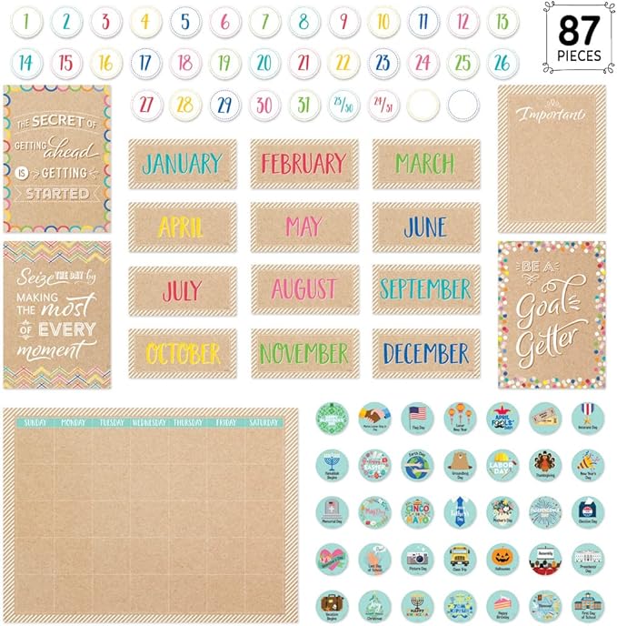 CTP Krafty Pop Calendar Set Bulletin Board (Creative Teaching Press 10874)