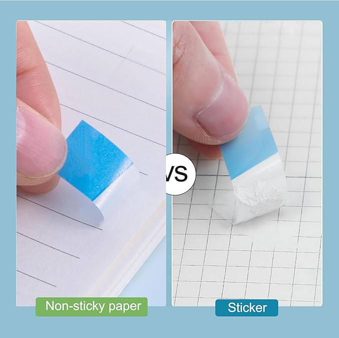 Golcellia 300 Pcs Sticky Tabs Bible Tabs, Writable Repositionable Book Tabs with Easy Peel Design, Annotation Tabs for Notebooks Reading Study Office Organization