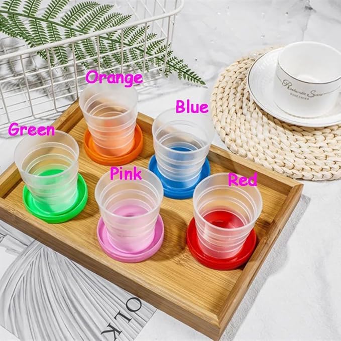 Portable Plastic Retractable Folding Cup Telescopic Collapsible Outdoor Travel, Practical Household Supplies Kitchen Supplies,Collapsible Cup,Kitchen Storage and Organization