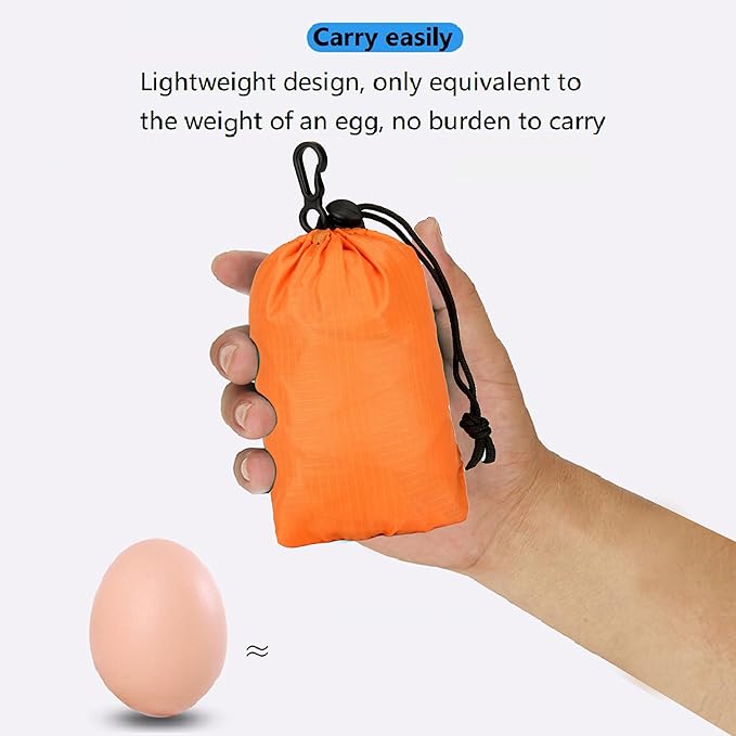 levayhill 16L Lightweight Foldable Hiking-Backpack Small Packable-Daypack For Travel,Ultralight Water-Resistant Gym Bag Men Women Easy Carry-on (Orange)