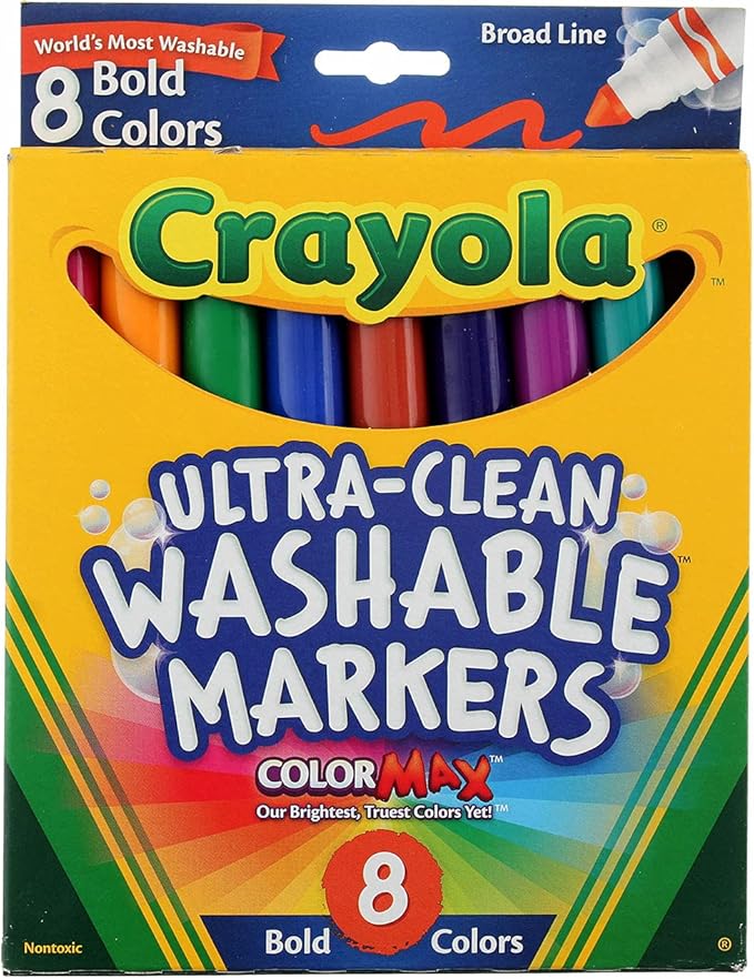Washable Broad Point Markers (8/Set) [Set of 2]