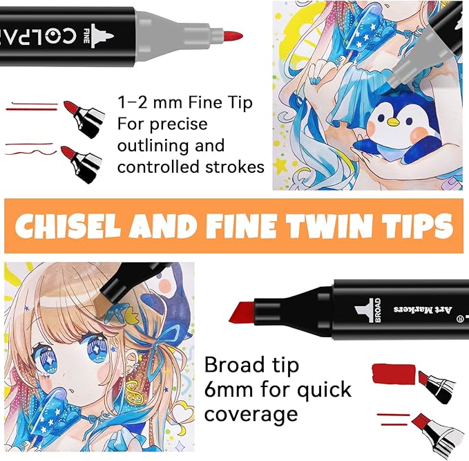 colpart 120 Colors Alcohol Markers Set Dual Tip Art Markers for Kids Marker Pens with Pen Holder and Case for Adult Painting Supplies Perfect for Painting, Coloring Book, Sketching and Drawing