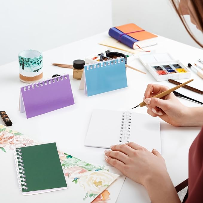 Hooqict 24 Pack Colorful Pocket Notebook Mini Notebooks Bulk Party Favors Small Spiral Notepads Mini Journal Memo Note Pads for Kids, Nurse, Student, Work, Office, School, 3.9 x 2.4 Inches