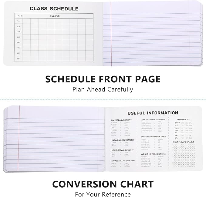 Resurhang 48 Pcs Jr. Composition Notebooks Colored Marble Half Size 4-7/8 x 7-1/2 Inches Composition Notebook 80 Sheet Marble Wide Ruled Assorted Primary Cover Notepad Bulk (Multicolor)