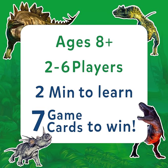 Skillmatics Guess in 10 Dinosaurs, Perfect for Boys, Girls, Kids, and Families Who Love Card Games, Toys, Travel Games, Gifts for Ages 8, 9, 10 & Up