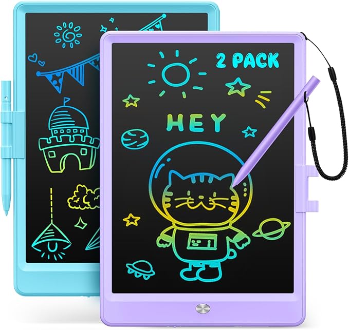 Kidopire LCD Writing Tablet, 2Pack Reusable Drawing Pad for Kids, Colorful Doodle Board Kid Drawing Tablet, Educational Toddler Girl Toys, Birthday Gift Ideas for 3 4 5 6 7 8 Year Old Kids