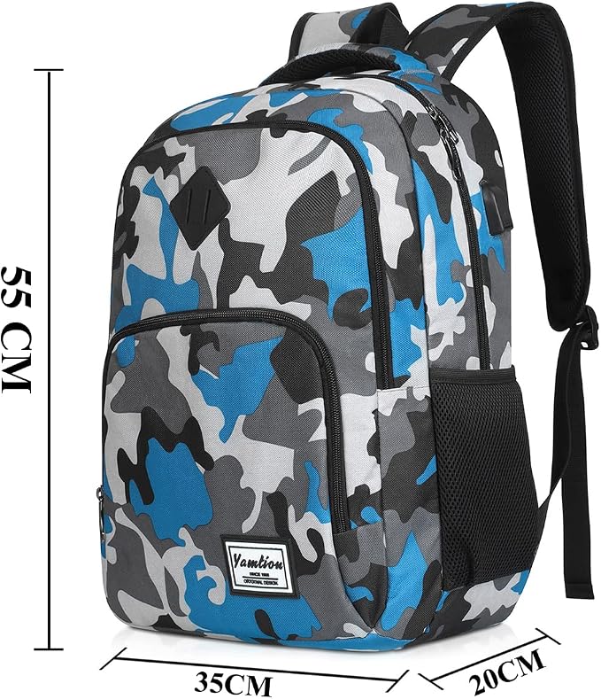YAMTION 17.3 Inch Backpack Teenager Boy Man School Bag Computer School Business Leisure College School School Work University Travel School