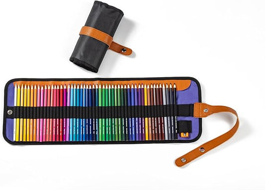 Professional 36,50 and 72 Count colored pencil set. sketch kit and drawing kits for kids ages 14-16. colored pencils with case and drawing pencils for kids ages 8-12. (Roll-up case, 72 Count)