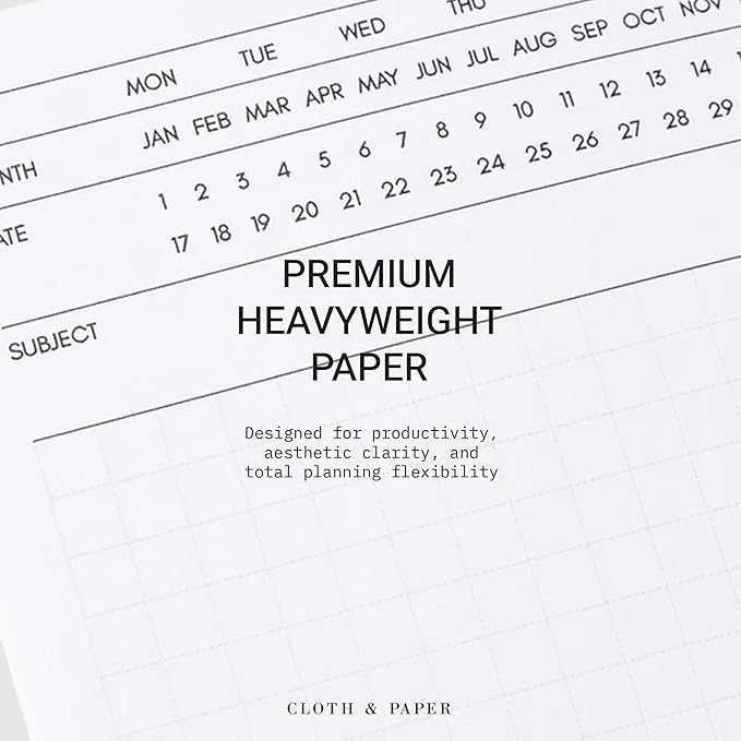 Cloth & Paper Travel Notebook | Executive Notes – Café Noir | Pocket Plus Executive Notebook 3.2" x 6" | Professional Notebook with Date, Day & Subject Layout for Meetings & Work – Soft Touch Cover