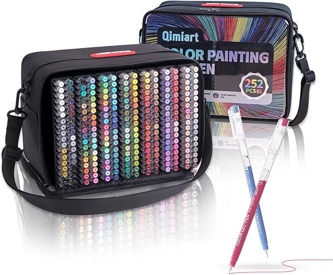 Colored Pen Gift Set, 252 Pack Colorful Gel Pens for Black Paper & White Paper, 0.6mm Fine Point Pens for Adult Drawing, Coloring,Journaling, Note Taking, Doodling, Art Supplies and DIY Crafts