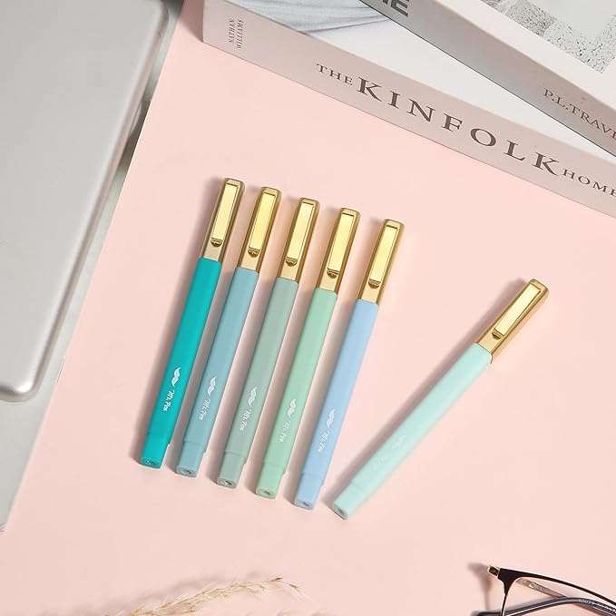 Mr. Pen- Aesthetic Highlighters and Ballpoint Pens No Bleed, 12 Pack, Forest Green, Bible Highlighters and Pens No Bleed, Fast Dry and No Smear for Bible Journaling, Planner, School Supplies