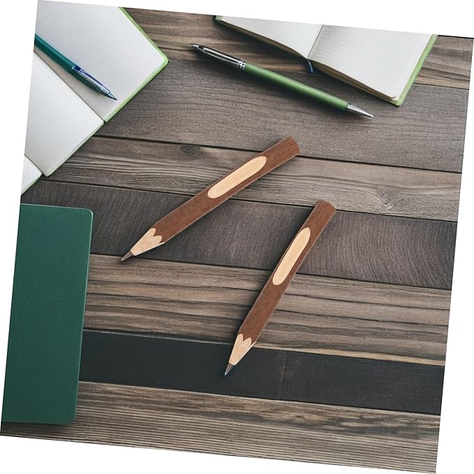 Abaodam Natural Wooden Ballpoint Pens Tree Bark Design 13cm Biodegradable Ballpoint Pens 10pcs Multi-function Writing Supplies for Office and Daily Use