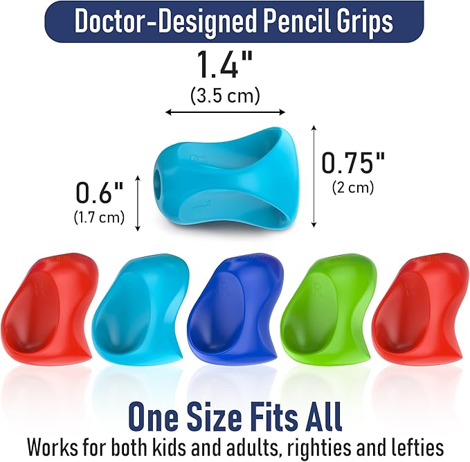 The Pencil Grip Pinch Grip, Ergonomic Writing Aid, Gloss Colored Pencil Grips, 6 Count - TPG-12706