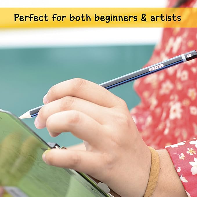 BAZIC PRODUCTS Drawing & Sketching Pencil Set, 6 Soft Lead Pencils