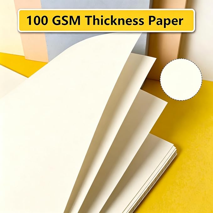 Smilo Blank Journal Notebook, A5 (5.7" x 8.3"), 80 Sheets - 160 Pages